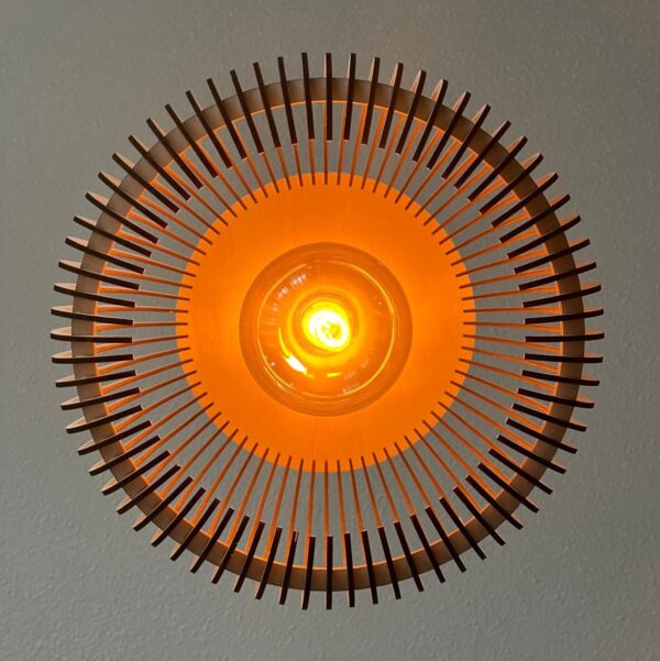 "Pallero" - puinen design-lampunvarjostin (Iso) - Image 3