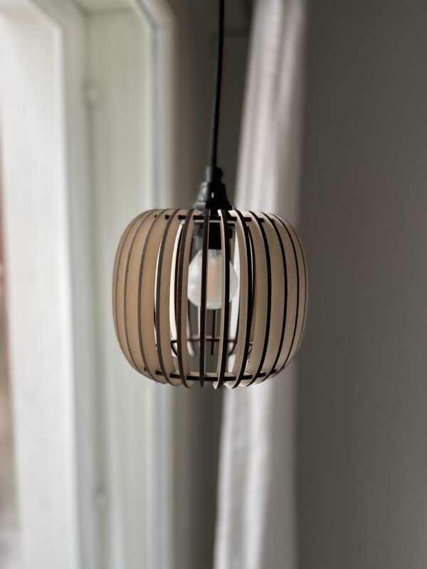 "Pallero" - puinen design-lampunvarjostin (Pieni) - Image 6