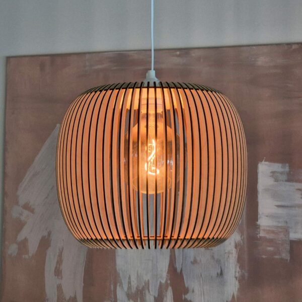 "Pallero" - puinen design-lampunvarjostin (Iso)