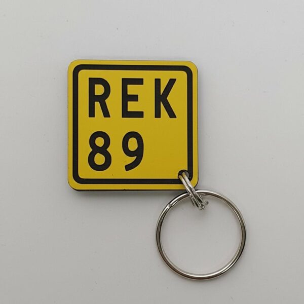 Rekisterikilpi - avaimenperä (Kaksipuolinen)